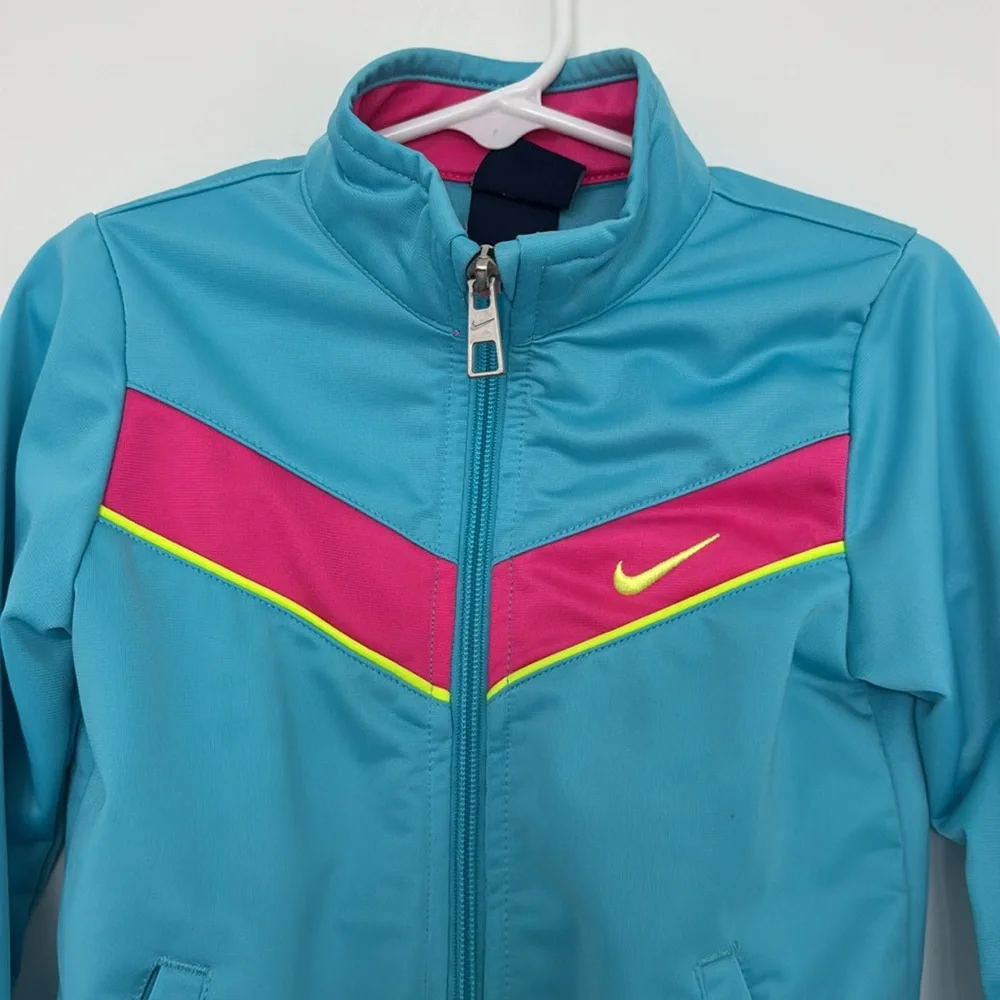 Nike Kids Blue and Pink Zip Up Jacket - Size 5T - Picture 2 of 5